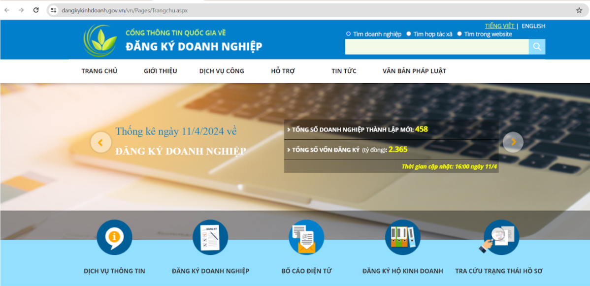 Tra cứu thông tin về doanh nghiệp